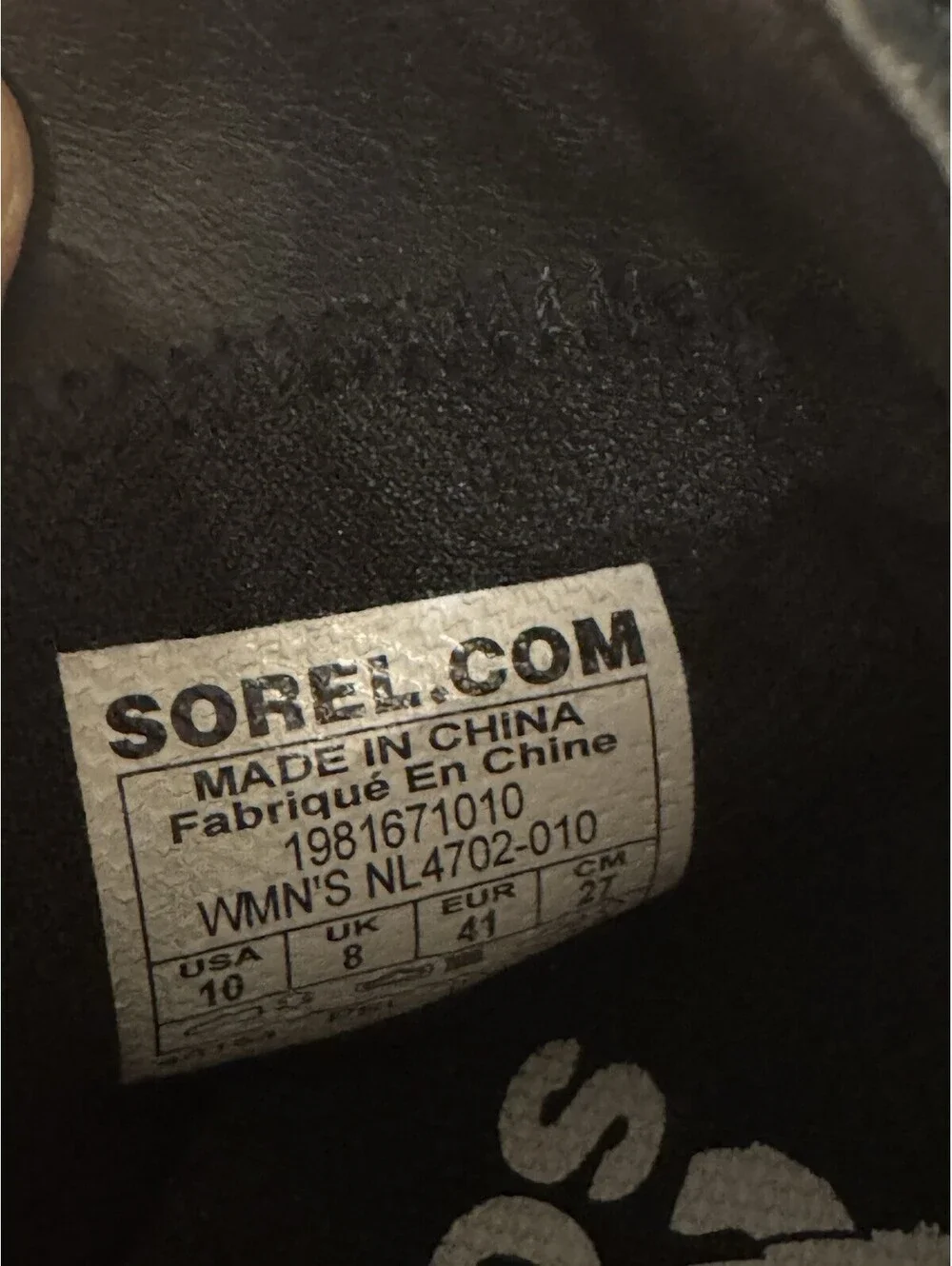 Sorel women’s black
